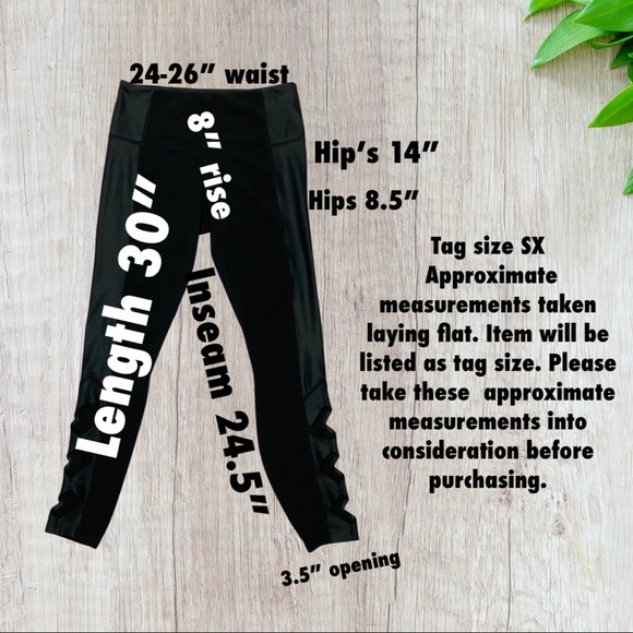 Athleta Faux Leather Cutout Athletic Legging’s size SX - Picture 7 of 7